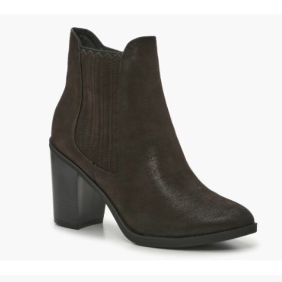 Mia Sunset Western Boots Heel Ankle Booties Black Size 10 - Picture 4 of 16